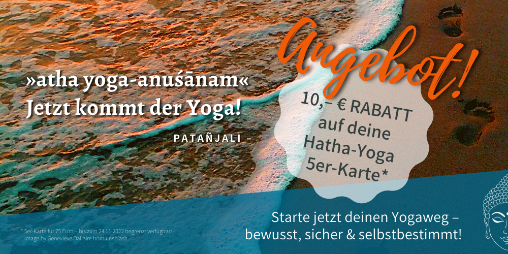 Angebot bei Bhoga-Yoga Krefeld – 10 Euro Rabatt auf deine Hatha-Yoga 5er-Karte!